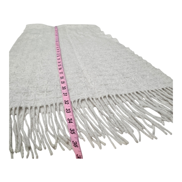 Pure Cashmere cream Scarf OS - Picture 3 of 4